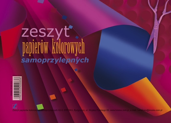 Zeszyt papierów kolorowych samoprzylepnych A5/8k. Kreska
